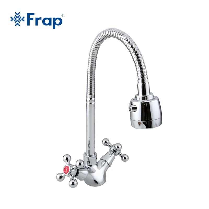 

Frap Double Handle Kitchen faucet Mixer Cold and Hot Kitchen Tap Single Hole Water Tap torneira cozinha torneiras monocom F4319