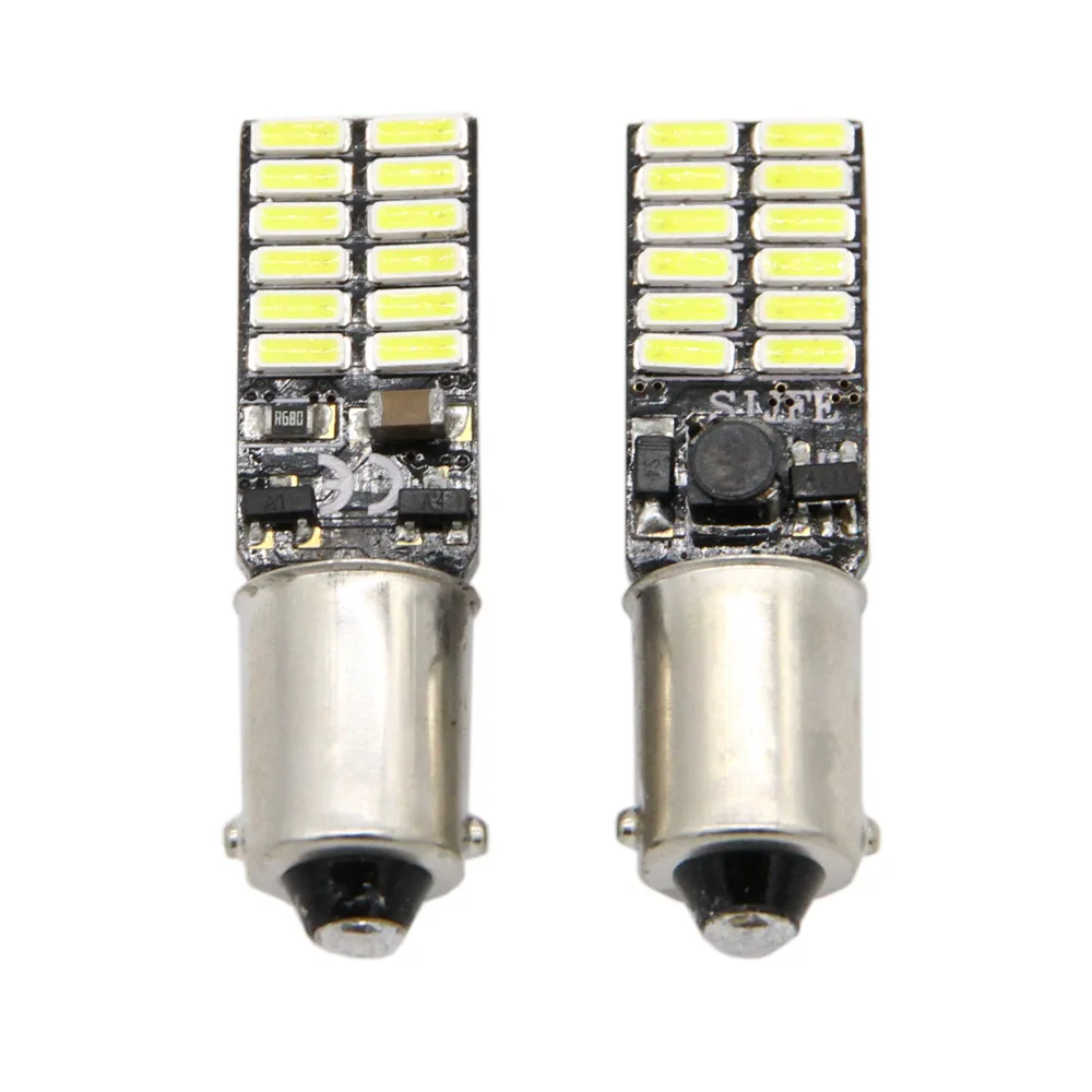 2X H6W 434 BA9S Bax9s Canbus без ошибок 24 SMD СВЕТОДИОДНЫЙ парковочный лампы для освещения для Passat CC(2011