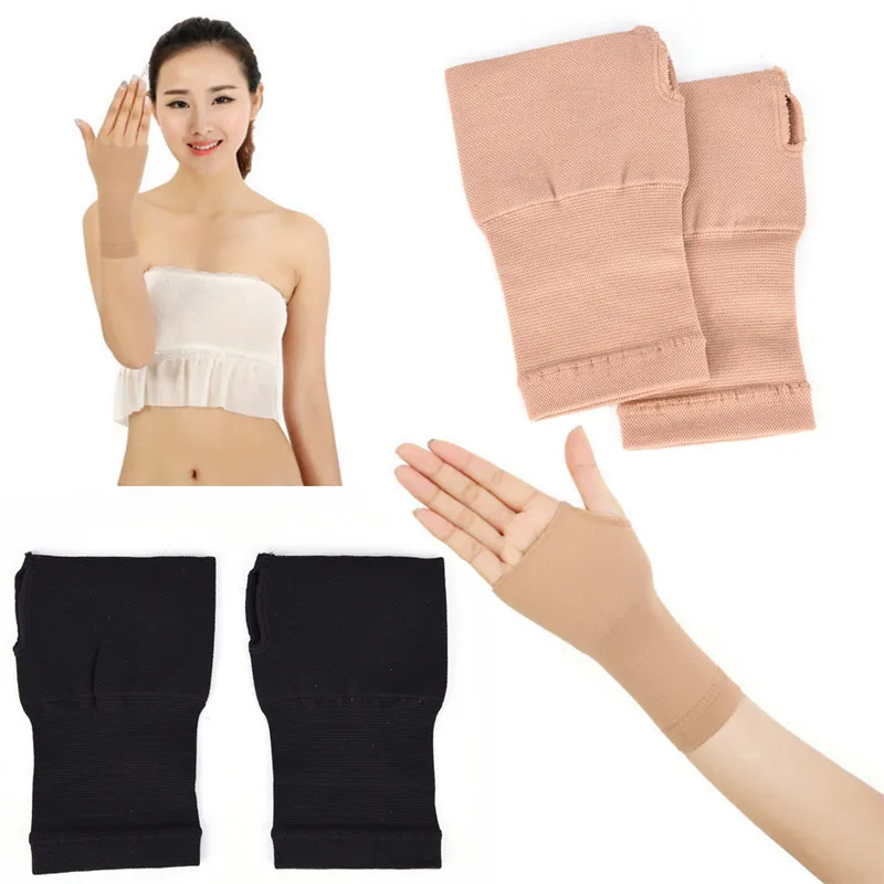 

1 Pair Carpal Tunnel Thumb Hand Wrist Brace Support Compression Bandage Black & Nude