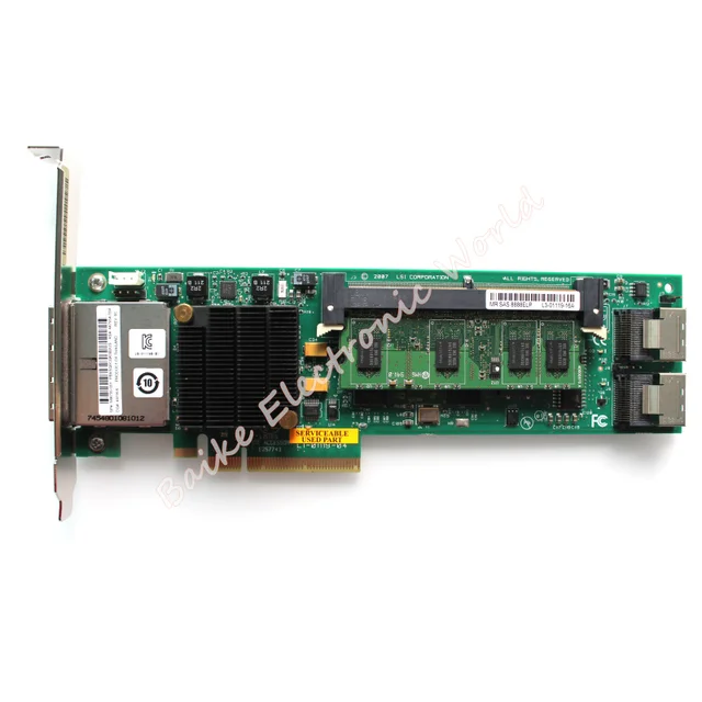 LSI MegaRAID SATA/SAS 8888ELP 512MB PCI Express Onboard Memory RAID Controller Cardin Add On
