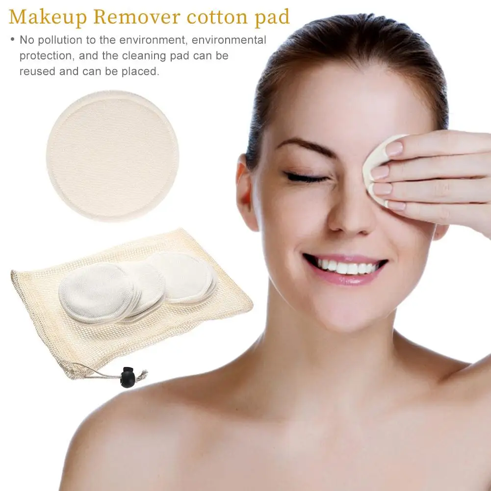 12Pcs Makeup Remover Tool Reusable Cotton Pads Makeup Facial Remover Pad Washable Wipe Pads Nail Art Cleaning Pads