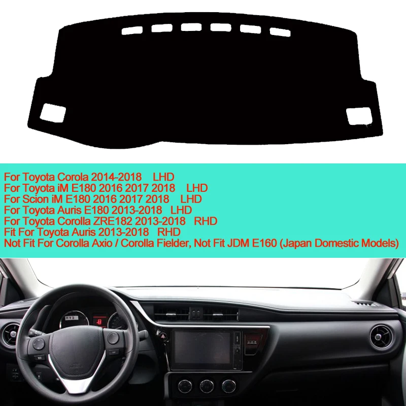 

Car Inner Dashboard Cover Dash mat Carpet Cushion For Toyota Corola iM Auris E170 E180 2014 2015 2016 2017 2018 Scion RHD LHD