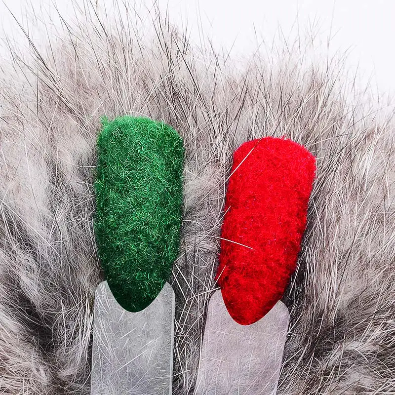 

Mtssii Fuzzy Flocking Christmas Velvet Nail Glitter Powder Colorful Dust For Manicure DIY Nail Art Tips Decoration