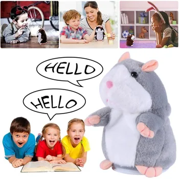 

Lovely Speaking Hamster Plush Toys Electric Doll Novelty Sound Record Speaking Hamster Talking Toy Christmas Gift