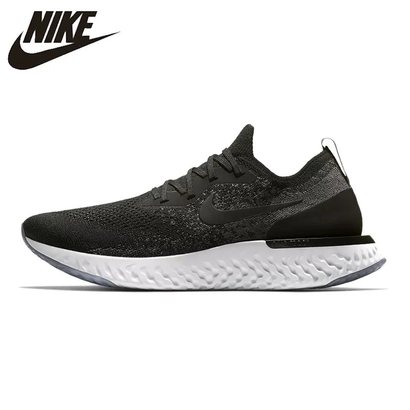 

Nike Epic React Flyknit Men's Running Shoes,Outdoor Sneakers Shoes, Black, Shock Absorption Breathable Wearable AQ0067 001