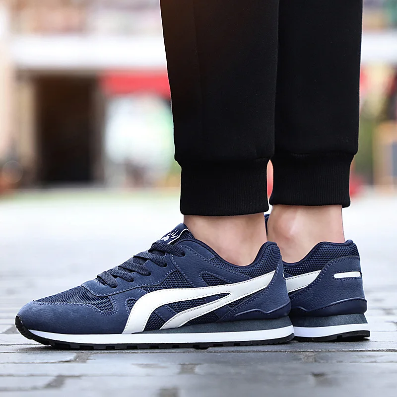 Não Homens Cores Autumm Acima As Primavera Lazer Malha Casuais cinza azul Sapatos Sapatilhas Ata Misturadas Respirável Ar Preto couro qyXcvw8XOr