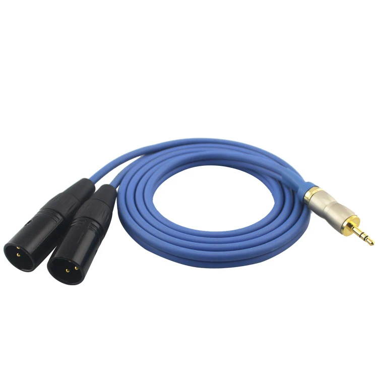 High Premium TRS Mini Jack 3 5mm to 2 XLR 3Pin Male Microphone Speaker Audio Cable for Mixer PC Microphone Headphone Splitter