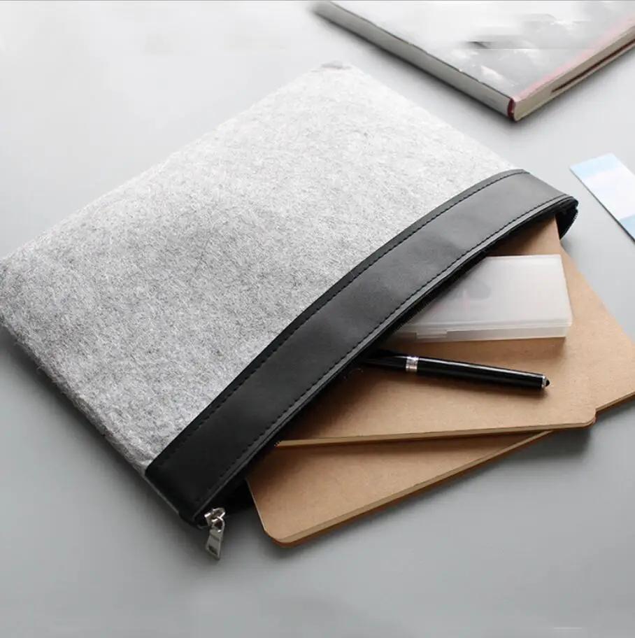 A4 Document Bag Business Briefcase File Folders Felt Folder Brief Case Multifunctional Envelope