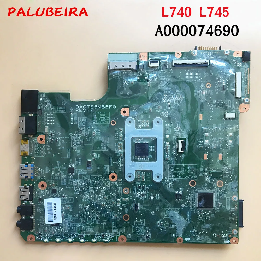 

PALUBEIRA High quanlity Laptop Motherboard for Toshiba Satellite L745 L740 A000074690 DA0TE5MB6F0 HM65 fully tested