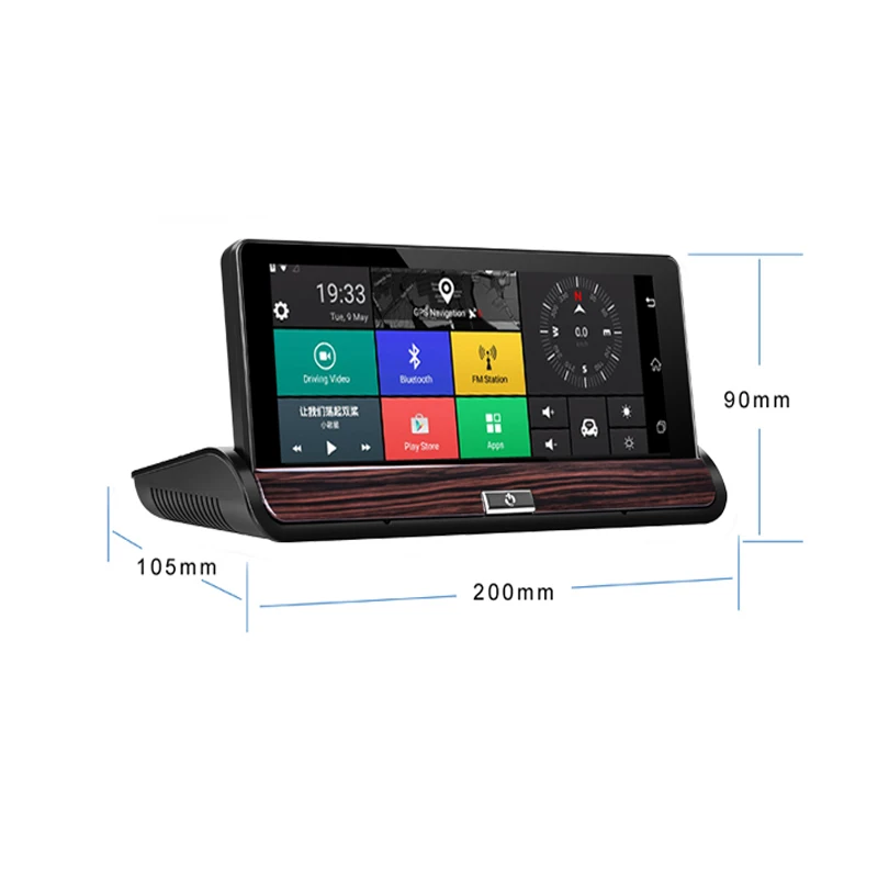 Видеорегистратор Full HD 1080P с сенсорным экраном 7 дюймов 3G Wi Fi Android 5 1 GPS навигация