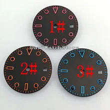 28,5 мм черный стерильные циферблат fit 2836/2824 2813/3804, Miyota 82 серии 40 мм часы P867