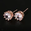 Emmaya – boucles d'oreilles classiques en forme de couronne pour femmes, bijoux de luxe, cadeau, 0,75 ct ► Photo 1/4