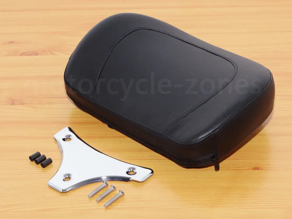 

Black Passenger Backrest Sissy Bar Pad Sliver Bracket Kits For Harley Touring Street Electra Glide 1997 - 2018