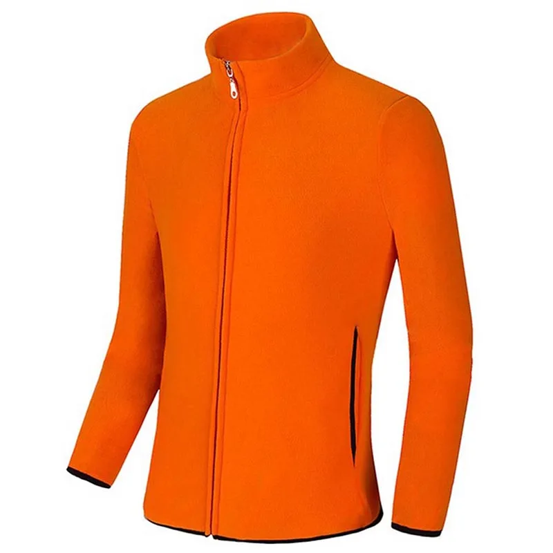 Распродажа, весенне-осенняя мужская уличная спортивная одежда для кемпинга, пеших прогулок, велоспорта, велосипеда, ветрозащитная Флисовая теплая флисовая куртка - Цвет: Orange