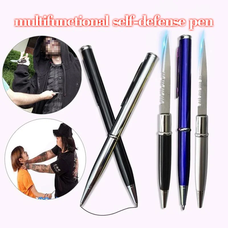 

1.2cm Smooth Writing Diary Daily Office Ballpoint Pen Half Knife New Tool Knife Ball Pen Multifunction Letter Knife Metal Pen