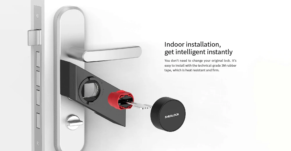 Xiaomi Upgrade Version Sherlock Smart Stick Lock S Safety Protection Bluetooth Wireless Close Lock App Smart Remote Control (2)