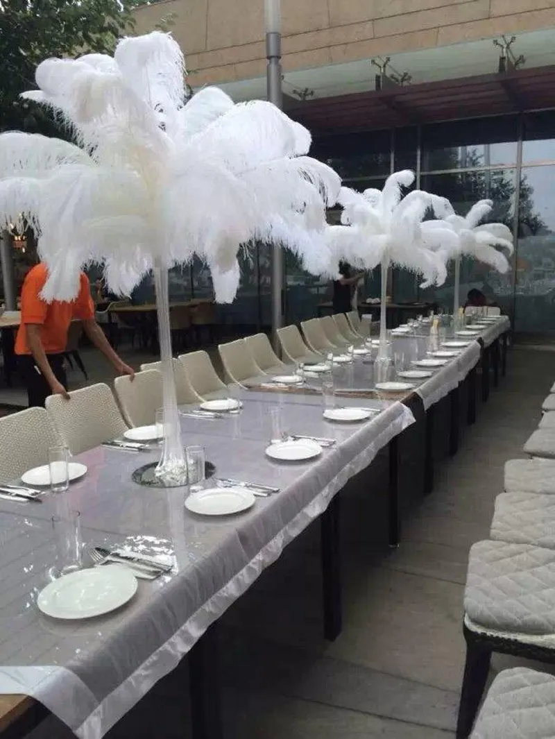 Black and White Ostrich Feather Centerpiece Kits - Events Wholesale