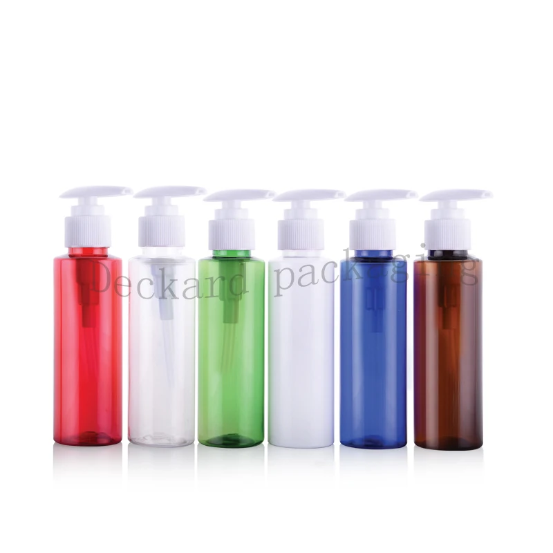50pcs 100ml lotion pump container empty shampoo plastic bottle with