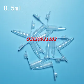 

200Pcs 0.5ml Plastic Clear EP Tube Centrifuge Tubes for Laboratory w Graduated