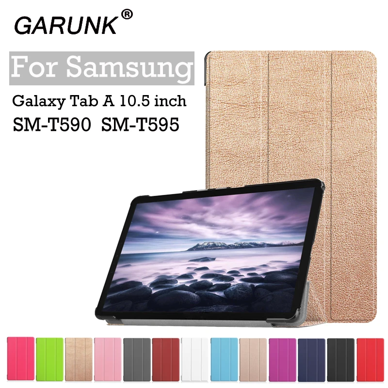 Case for Samsung Galaxy Tab A2 T590 T597 T595 Magnetic Smart PU Leather 10.5&quot Tablet Funda Cover With Auto Sleep Wake+Film+Pen |