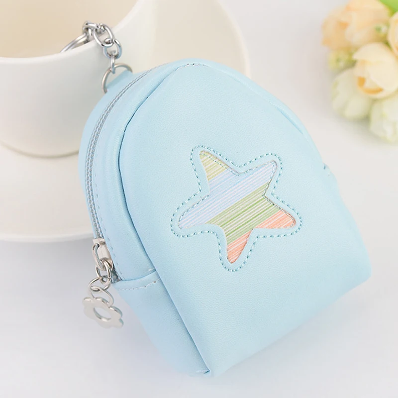 

4 Color New Handbag Key Chain Mini Leather Backpack Keychain Coin Purse Wallet Keyring Car Bag Pendant Charm Key Holder Trinket