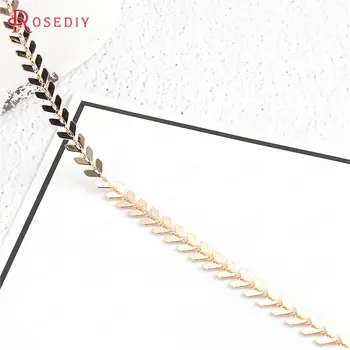 

(B033)50CM Per Piece Chain Width 6mm 24K Gold Color Brass Tree Leaf Necklace Chain High Quality Diy Jewelry Findings Accessories