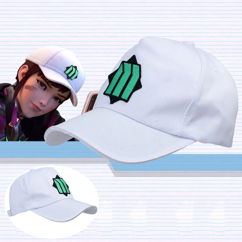 Игра OW D. Va DVA Хана Сонг шапка для косплея вышивка Белая регулируемая бейсболка