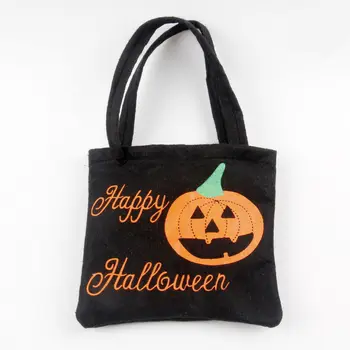 

2017 Hot Halloween Handbag Ghost Festival Child Gift Candy Bag Prop Bag Printed Spider Pumpkin Happy Halloween Tote Bag