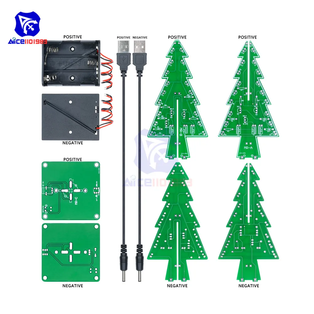 Diymore 3D Рождественская елка 7 цветов светодиодный светильник вспышка светодиодный схема Рождественские елки светодиодный набор для украшения рождества
