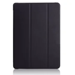 Premium Leather Auto Sleep Tablet Case with Screen Protector and Stylus Pen - SM - P550 P555 (Black)