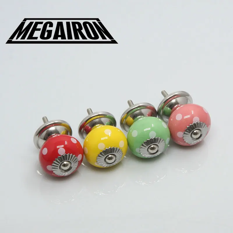 Megairon Kids Room Drawer Knob Handle Colorful Style Dresser Pull