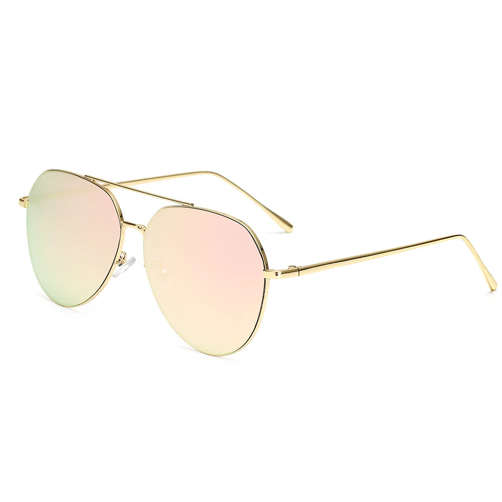 Высококачественные авиационные солнцезащитные очки для женщин, фирменный дизайн, солнцезащитные очки для женщин, женщин, мужчин, солнцезащитные очки для женщин, зеркальные солнцезащитные очки - Цвет линз: Розовый
