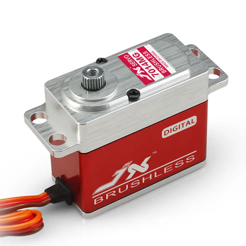 

JX BLS-7014MG 14KG High Precision Metal Gear Full CNC Aluminium Shell Structure Brushless Digital Standard Servo