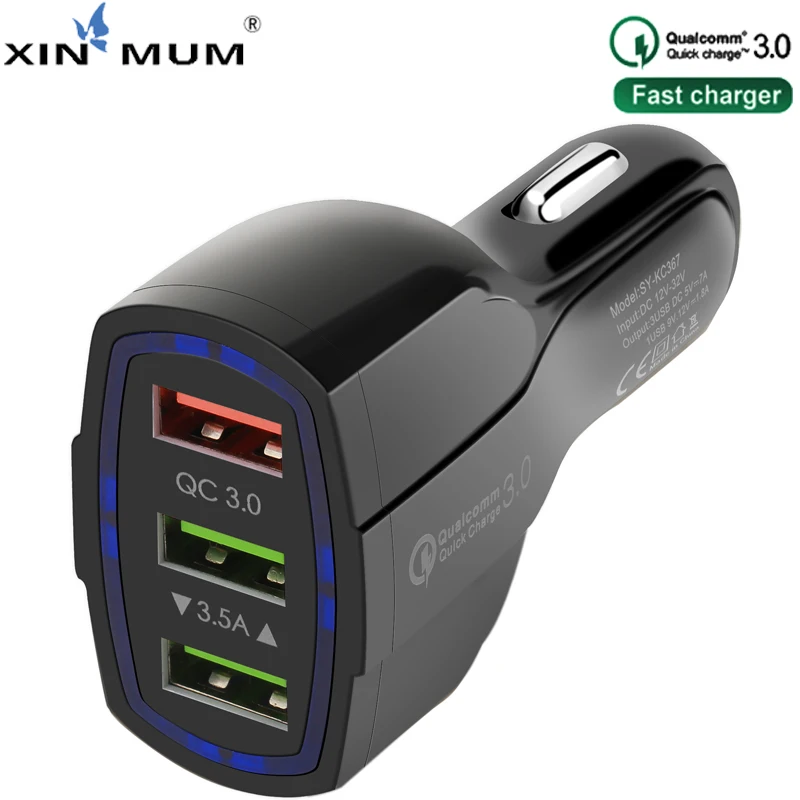 XIN-MUM USB سيارة شاحن آيفون باد سامسونج الهواتف المحمولة اللوحي 3.5A سريع شاحن سيارة-شاحن المزدوج USB سيارة الهاتف شاحن