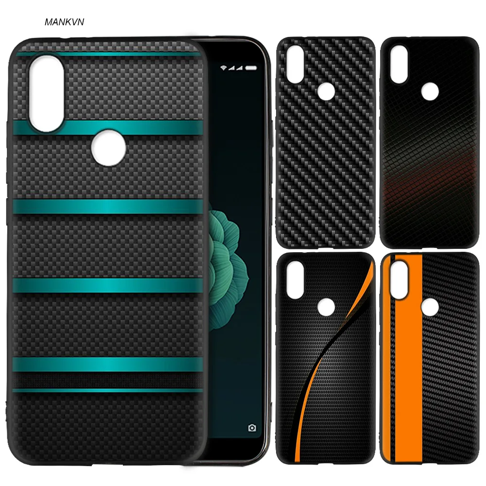 buy Silicone Soft Case Cover for Xiaomi A2 Lite A1 Redmi S2 Note 5 Plus 6 6A 4 4X Pro Poco F1 carbon fiber