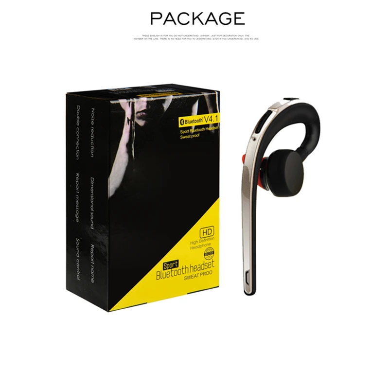 KJIMY Voice Control Wireless Bluetooth Headsets Handsfree Business Earphone with Mic HD Stereo Music Headphone for Phone V4.1  (7)_