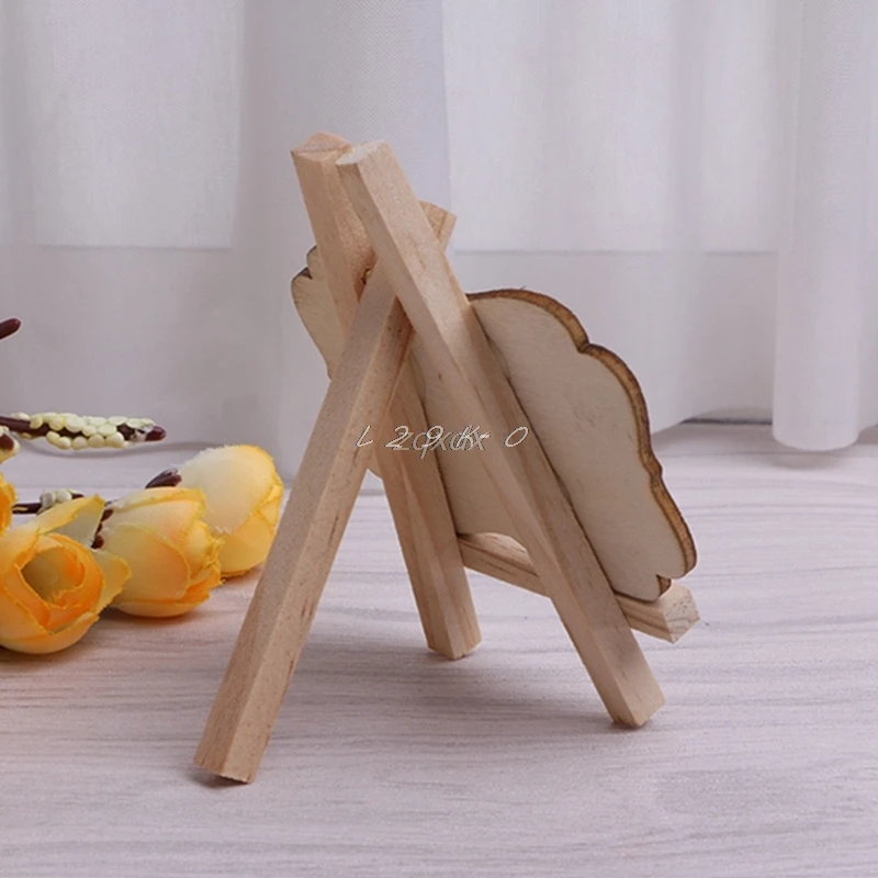 3Pcs Mini Wooden Blackboard Chalkboard Stand Wedding Party Table Decor Tags New