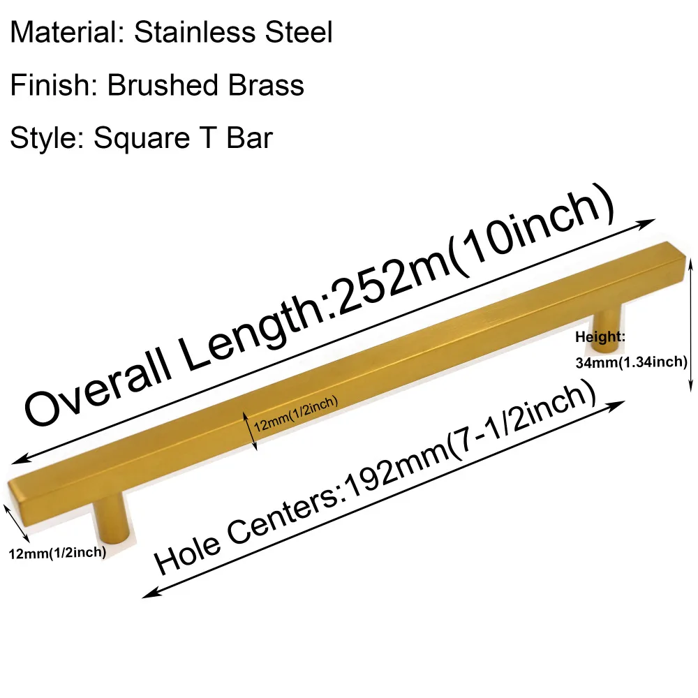Gold Kitchen Cabinet Knobs Dresser Drawer Pulls 2 5 10 Brushed