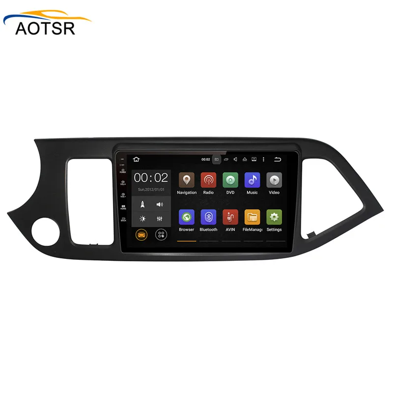 Sale Android 8.0 Car multimedia player head unit For KIA PICANTO MORNING 2011 - 2016 Radio stereo Audio gps tape recorder Wifi no dvd 3