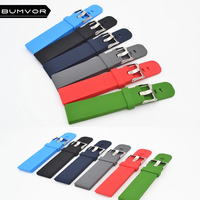 18mm /20mm /22mm Silicone Strap for Samsung Galaxy Gear S2 360 Huawei Watchband Sport Watch Replacement Bracelet Band | Наручные часы