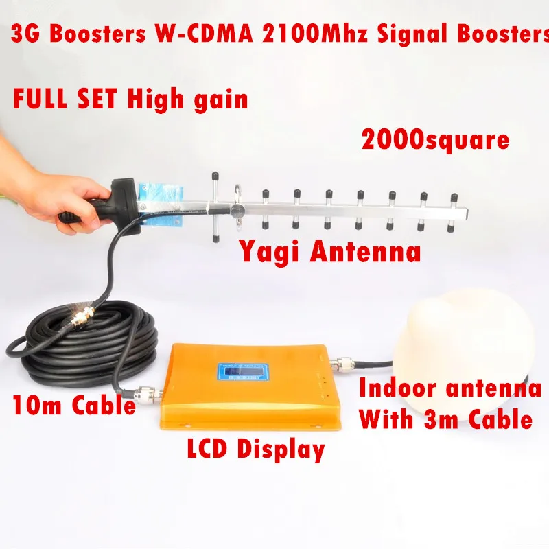 

LED Display 3G W-CDMA 2100mhz Signal Booster Cellphone Signal Repeater / Mobile Phone Signal Booster / 3G Amplifier antenna