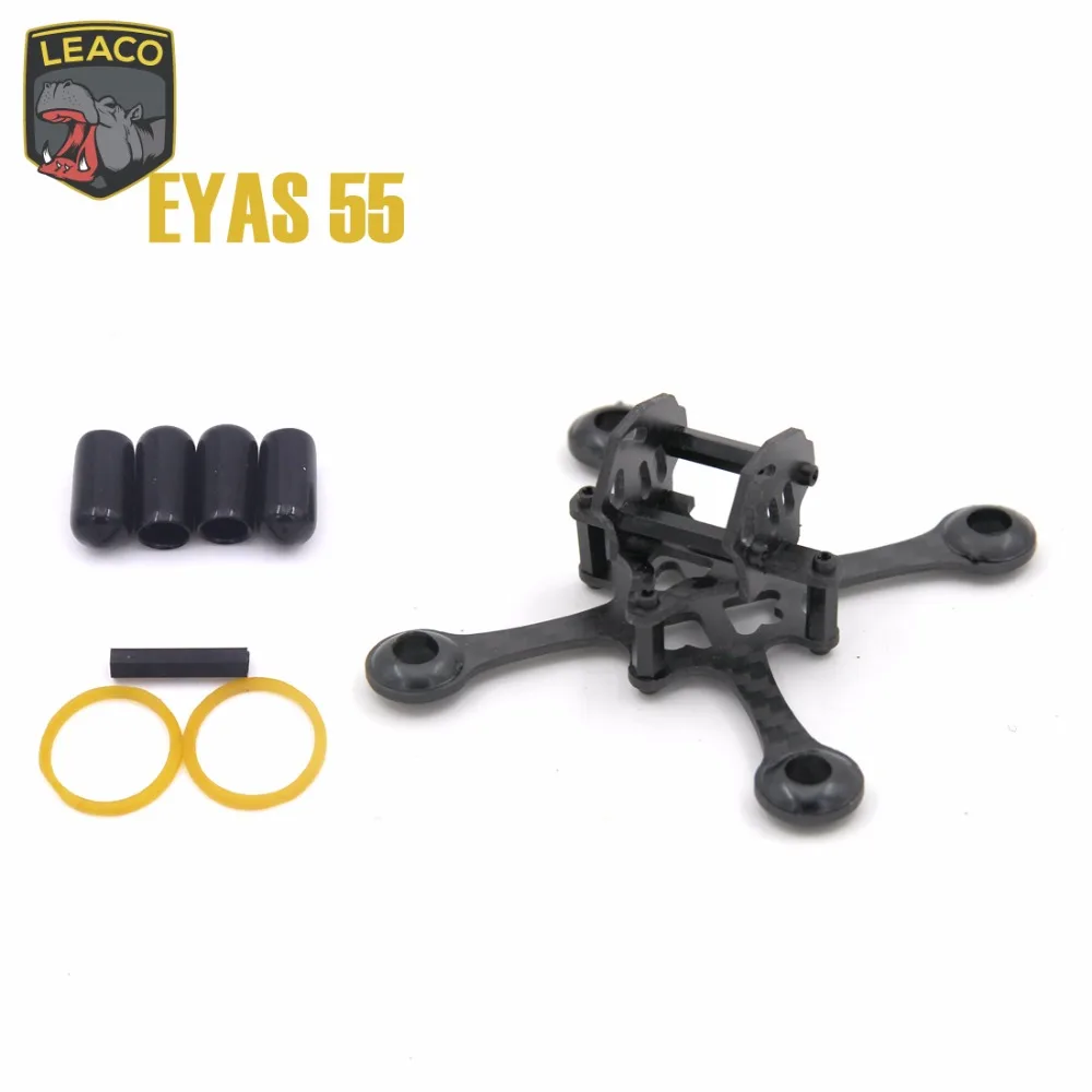 

EYAS 55 7mm / 8mm pure carbon fiber Brush Coreless quadcopter frame 85mm for DIY FPV micro indoor mini drone with camera