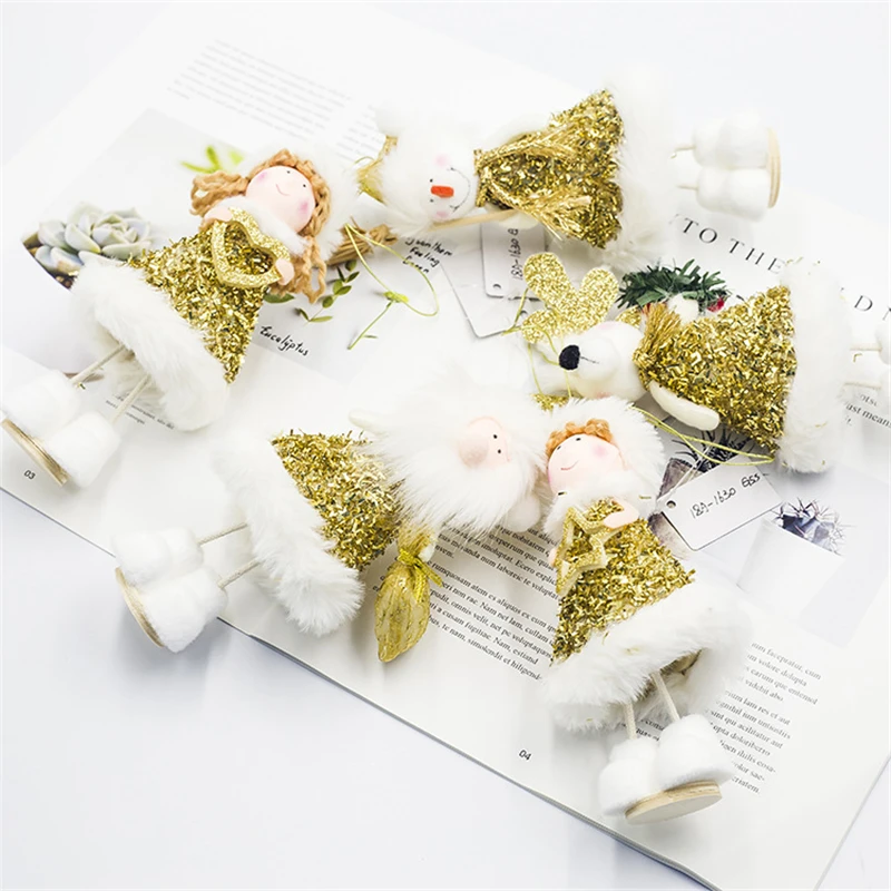 

2020 Elk Angel Dolls Christmas Decor Noel Doll Pendant Kerst Tree Decor New Year Gifts Christmas Decorations for Home Natal Doll