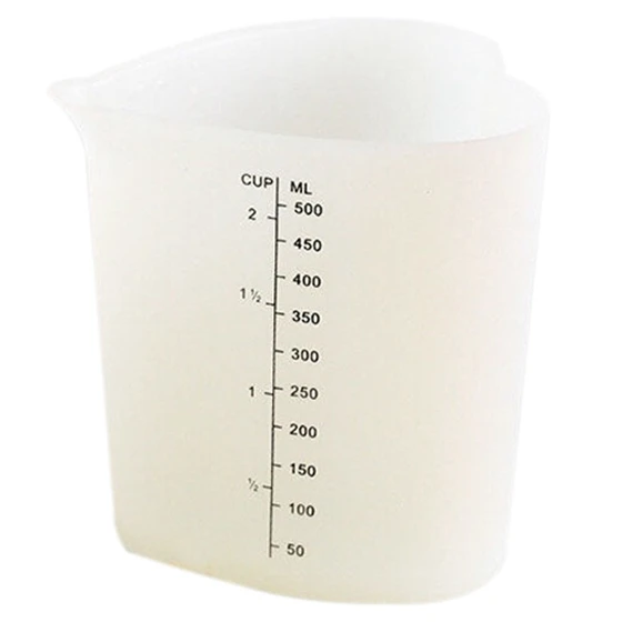 

1 pcs Baking Kitchen 500ML Silicone Measuring Cup With Double Scales Stir Pour Cupcake Flour Measuring Beaker DIY Cake Tools