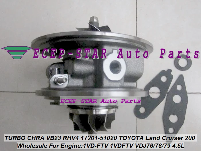 TURBO Cartridge CHRA VB22 RHV4 17201-51020 17201-51021 For TOYOTA Land Cruiser 200 D40 V8 1VD-FTV 1VDFTV VDJ76 VDJ78 VDJ79 4.5L (3)