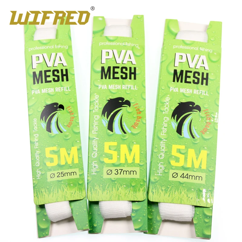 Wifreo4шт PVA сетка Reill 25 мм x 5 м 37 М Карп Рыбалка экономичная карточка пакет заправка