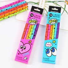 12 шт деревянные стандартные карандаши HB переработанные милые Мультяшные черные чернила цветные детские офисные школьные ручки для письма сенсорные канцелярские принадлежности