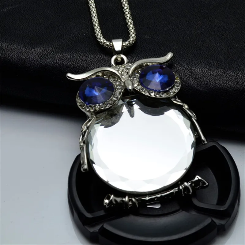 LASPERAL Стразы ожерелье с кулоном в виде совы для женщин Модный дизайн подарок на день матери ожерелье колье ювелирные изделия с кристаллами - Окраска металла: UP023619