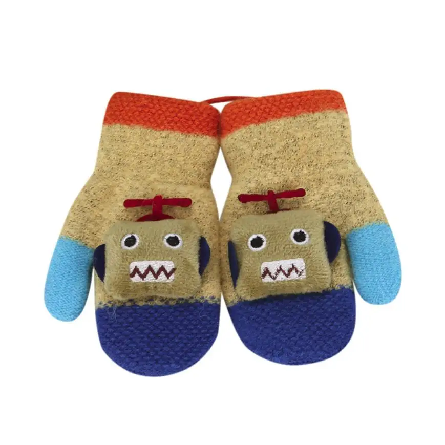 Toddler Gloves Лидер продаж новорожденных, малышей и детей младшего возраста состоящий из детские перчатки модный симпатичный милый мультяшный утепленные Infantil для маленьких девочек и мальчиков теплые Зимние перчатки От 1 до 5 лет - Цвет: Toddler Gloves