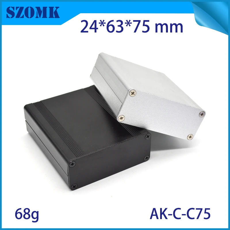 Szomk Custom Diy Extruded Aluminum Heat Sink Enclosure for inverter relay GPS tracker aluminum box audio display junction box (5)